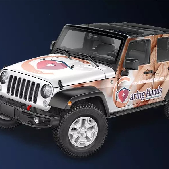 Caring Hands Jeep Wrangler Vehicle Wrap